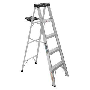 Escalera de Tijera de Aluminio 4 Peldaños Capacidad150 kg