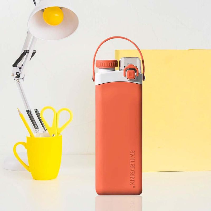 Botella para Agua de Silicona Plegable Naranja