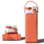Botella para Agua de Silicona Plegable Naranja