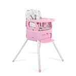 Silla Alta Convertible Rosa 3 en 1
