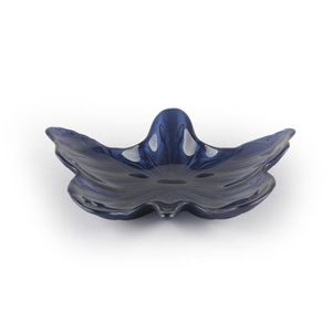 Plato de Vidrio Diseño Mariposa Azul