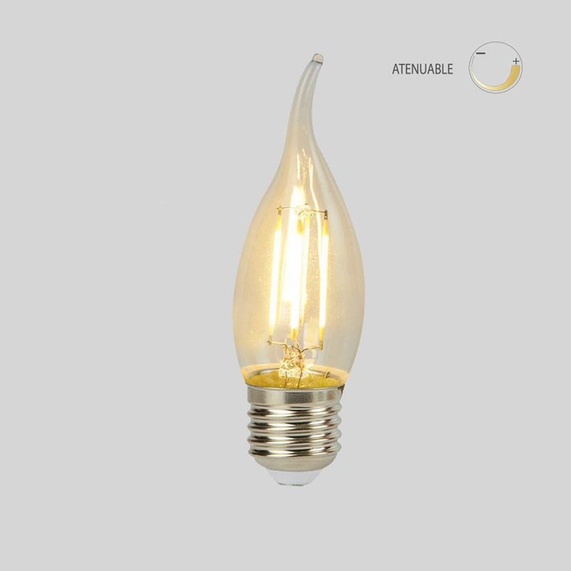 Bombilla Led Decorativa Tipo Vela Luz Cálida Base E27 De 4.5 W - Tecnolite