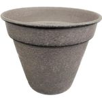 Maceta Redonda de Acero Capuchino 9 Plg