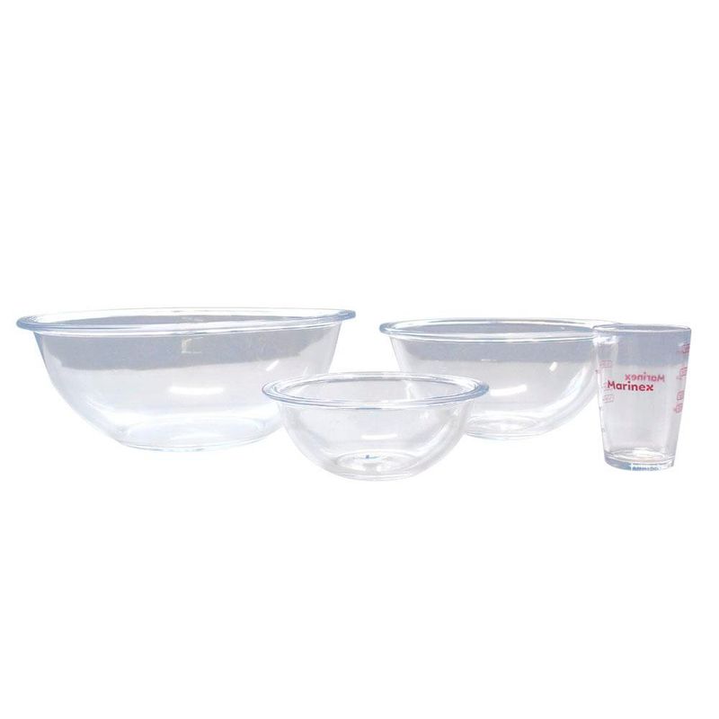 Set de Bowls + Vaso Medidor de Vidrio