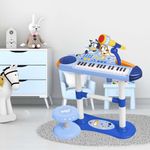 Órgano con Micrófono, Pie y Banqueta Bluey