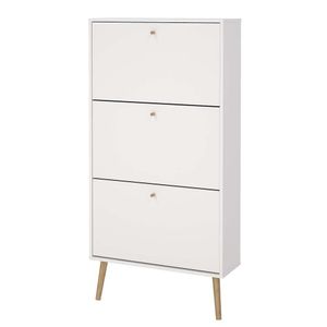Zapatera Zoe Blanca de 3 Gavetas
