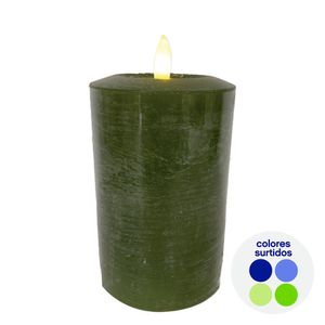 Vela Led Cilíndrica Colores Surtidos