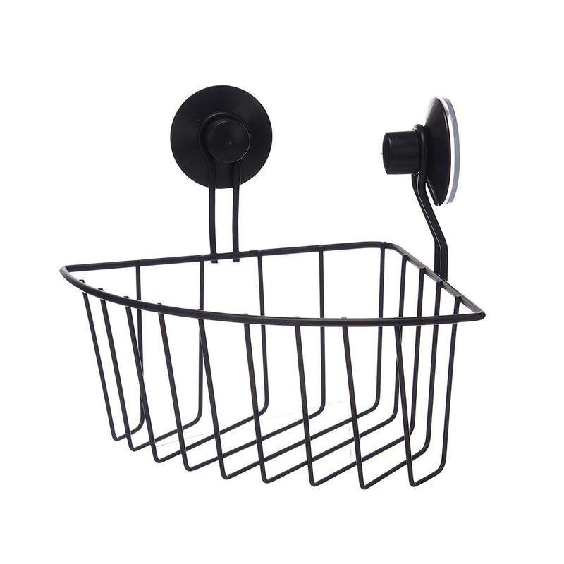 Esquinero de Succión para Ducha Negro