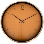 Reloj Metálico 12 Plg Dorado y Naranja