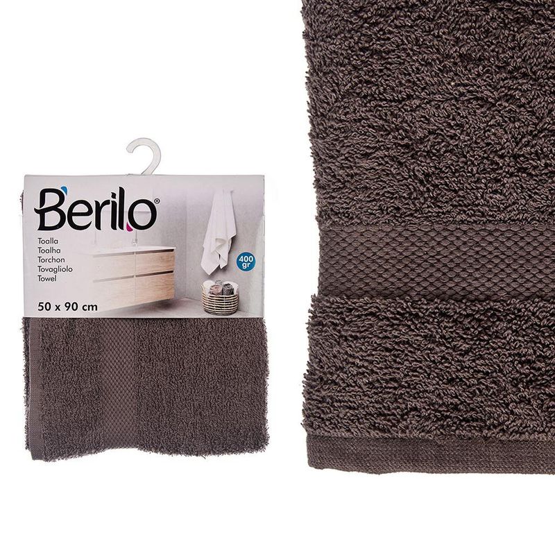 Toalla de Mano Color Gris 80% Algodón