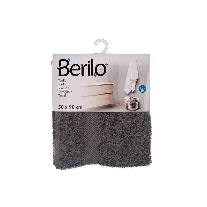 Toalla de Mano Color Gris 80% Algodón