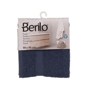 Toalla de Mano Color Azul Oscuro 80% Algodón