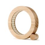Joyero Redondo 7.5 Plg de Madera Natural