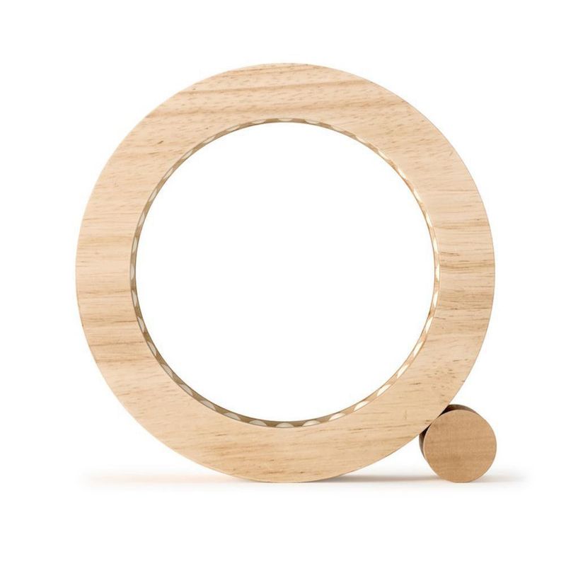 Joyero Redondo 7.5 Plg de Madera Natural