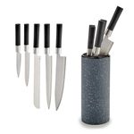 Set de Cuchillos 5 Piezas con Base Negra