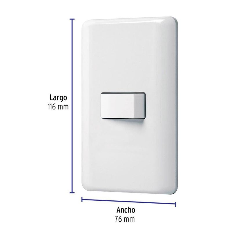 Interruptor Sencillo Basic Blanco - Volteck