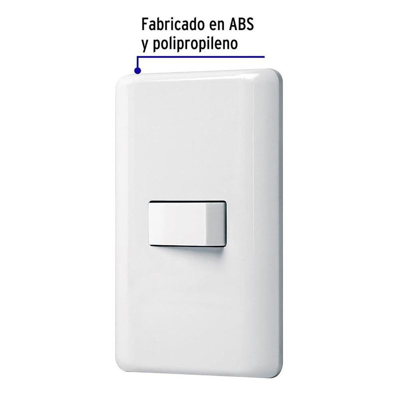 Interruptor Sencillo Basic Blanco - Volteck