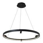 Lámpara LED Colgante y Spot Negro Luz Cálida 42W