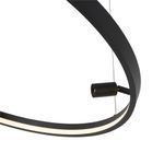 Lámpara LED Colgante y Spot Negro Luz Cálida 42W