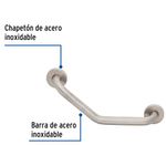 Barra Angular de Seguridad Acero Inoxidable 40 Cm