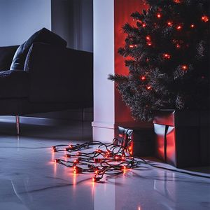 Serie LED Rojo de 100 Luces y 8 Funciones