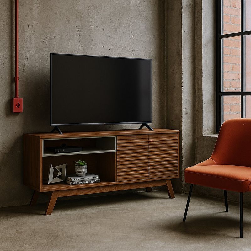 Rack para Tv Camboriú Café y Blanco 160x36x70 Cm - Z