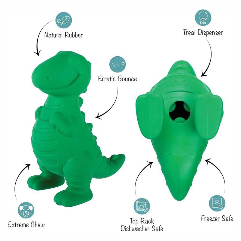 Juguete para Snacks de Perro de Dinosaurio