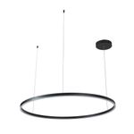 Lámpara Led Circular de Techo Negra