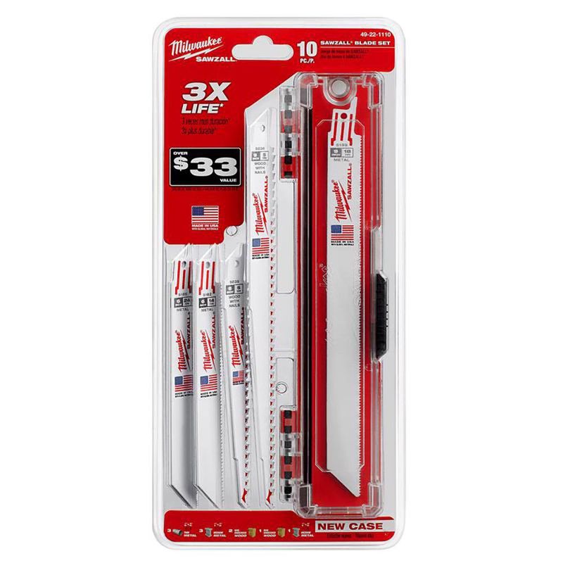 Set de Sierras Sawzall 10 Pzas - Milwaukee Electric