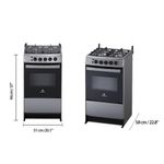 Estufa Gas 20 Plg con Horno Gris