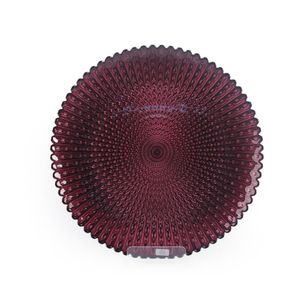 Plato Base de Vidrio Burgundy