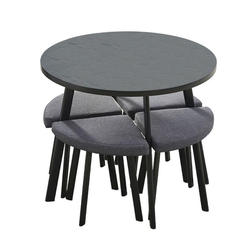 Juego de Mesa Redonda con 4 Bancos
