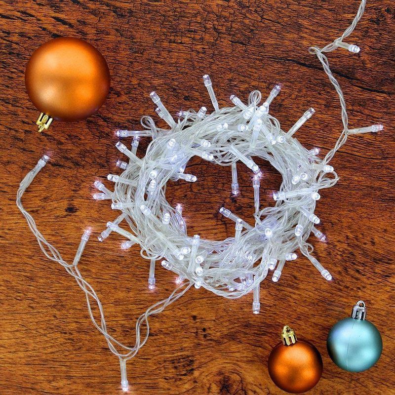 Serie LED Blancas Cable Transparente de 300 Luces y 2 Funciones