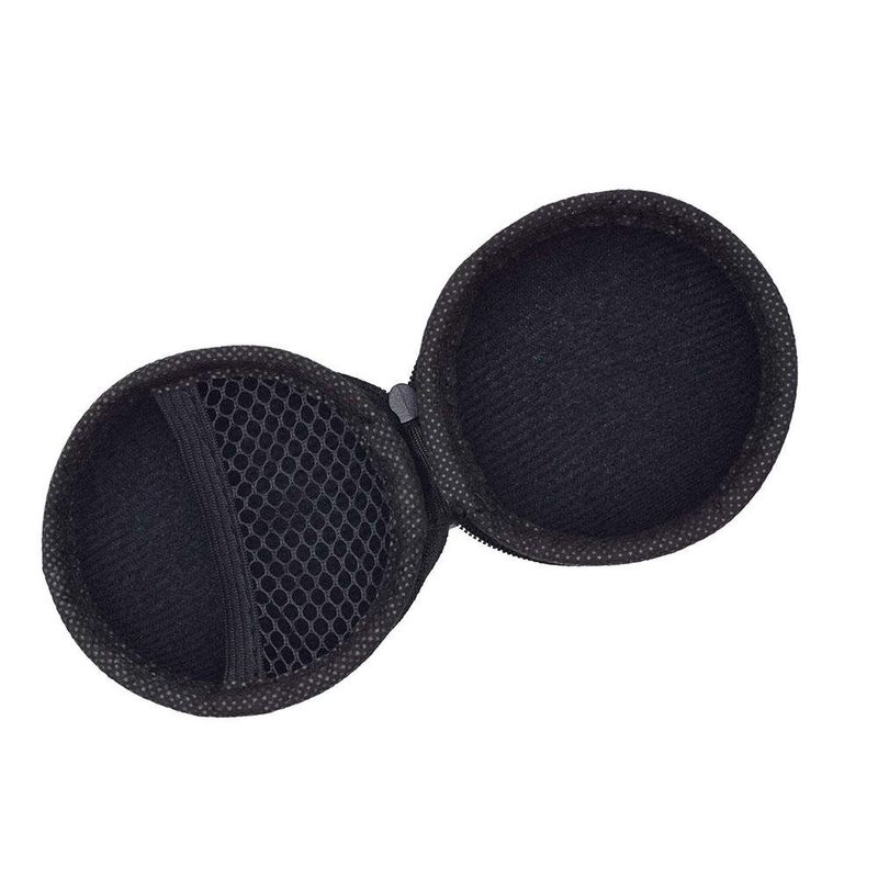 Estuche Redondo para Accesorios Electrónicos Negro