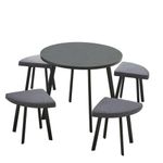 Juego de Mesa Redonda con 4 Bancos