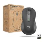 Mouse Inalámbrico Signature Mediano Negro Grafito - Logitech