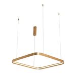 Lámpara LED Colgante Cuadrada Dorada