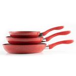 Set de 3 Sartenes Color Rojo de 20, 24 y 28 Cm