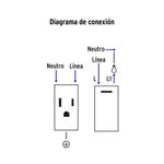 Tomacorriente e Interruptor 1.5 Módulos Lisboa Acero - Volteck