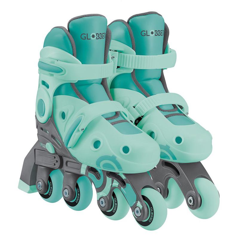 Patines 2 en 1 para Niños Talla Ajustable 26-29 Verde Menta