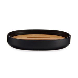 Jabonera con Detalle en Bambú Negro