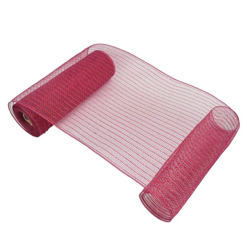 Malla Decorativa Navideña de 10.5 plg x 10 yardas Color Rojo