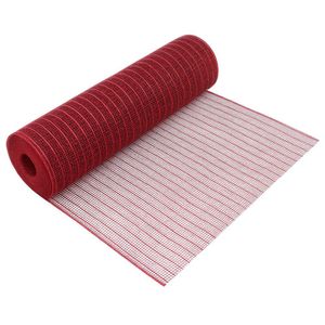 Malla Decorativa Navideña de 10.5 plg x 10 yardas Color Rojo