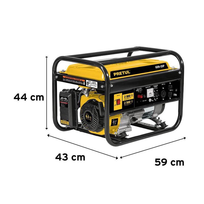 Generador Eléctrico Motor a Gasolina de 2500 W