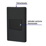 Interruptor 3 Vías 1.5 Módulos Lisboa Negro - Volteck