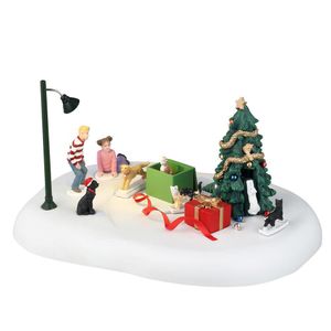 Figura de Gatos Navideños con Luz, Movimiento y Sonido