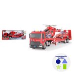 Tráiler con Carro de Policía Y Helicóptero