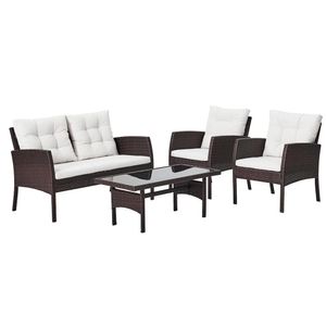 Set de Sofá + 2 Sillas + Mesa Café