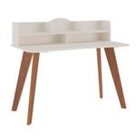 Escritorio Kepler Blanco y Cedro de 120x60x99.5 Cm
