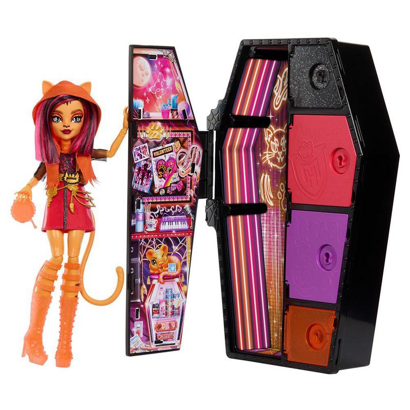 Muñeca Monster High Toralei Stripe Skulltimate Secrets Neon Frights
